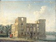 Berckenrode Castle in Heemstede after the fire of 4-5 May 1747: rear view. Jan ten Compe